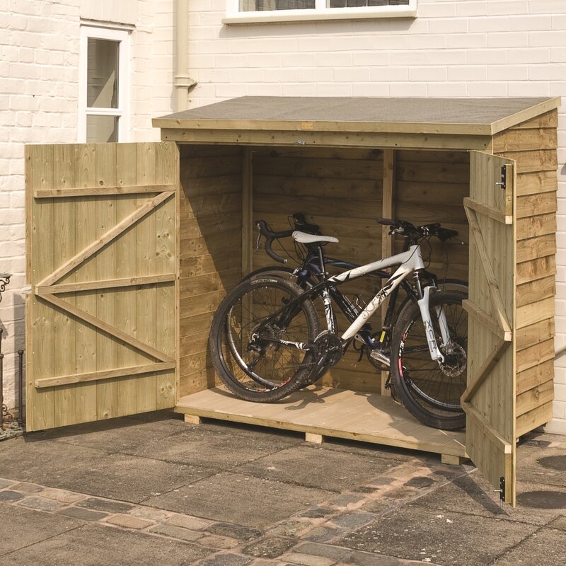 lynton garden buckthorn 6 x 3 wooden bike shed & reviews
